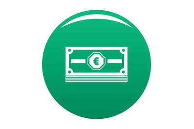 Cash money icon vector green