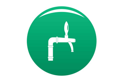 Tap with handle icon vector green