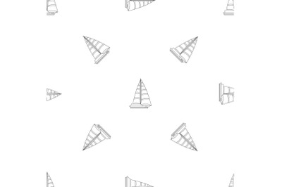 Yacht pattern seamless vector