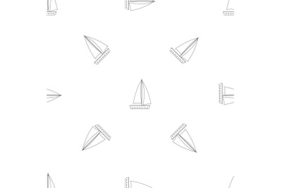 Travel yacht pattern seamless vector