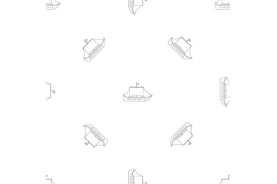 Vessel pattern seamless vector