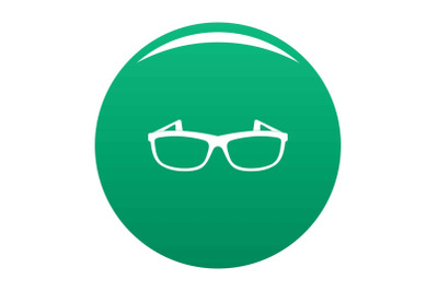 Modern spectacles icon vector green