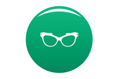 Man spectacles icon vector green