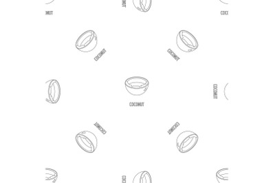 Coconut pattern seamless vector