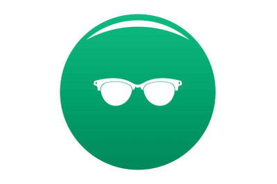 Eyeglasses for blind icon vector green