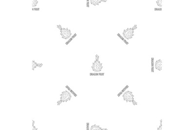 Dragon fruit pattern seamless vector