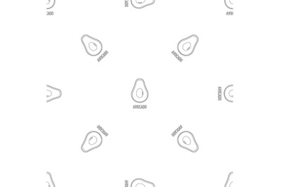 Avocado pattern seamless vector
