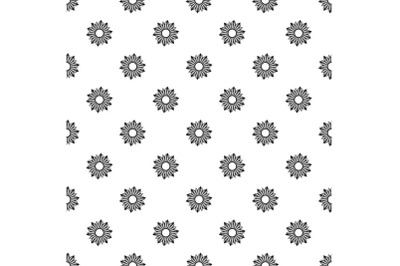 Ripe sunflower pattern seamless vector