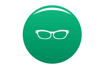 Care eyeglasses icon vector green