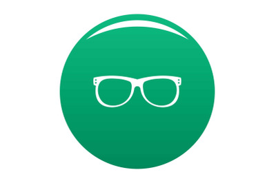Vision icon vector green
