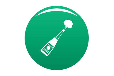 Explosion champagne icon vector green