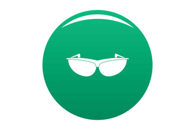 Sunglasses icon vector green