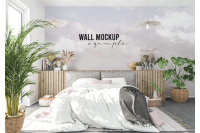 Wall mockup, Wall paper mockup