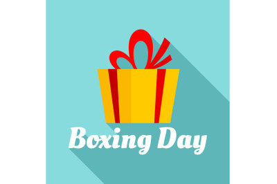 Boxing final day logo set, flat style