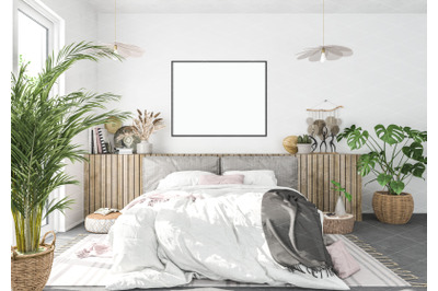 Interior scene artwork background frame mockup