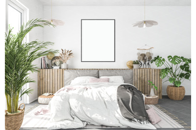 Interior scene artwork background frame mockup