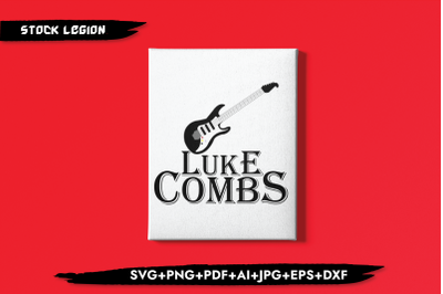 Guitar Luke Combs SVG