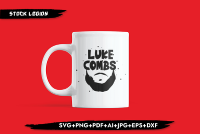Luke Combs Beard SVG