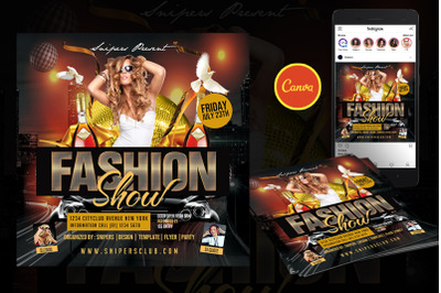 Glamour Night Event Flyer Canva Template