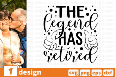 The legend has retired SVG Cut File