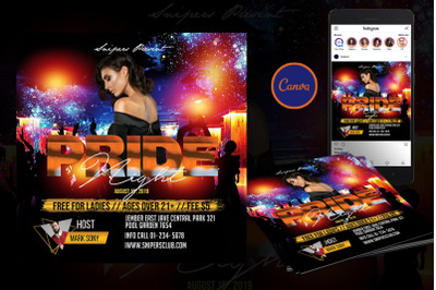 Pride Night Event Flyer Canva Template
