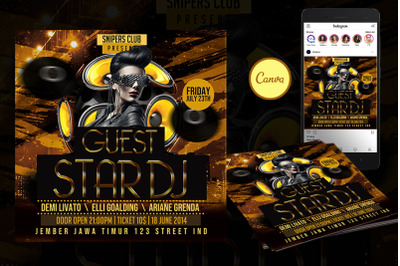 Special Guest Dj Event Flyer Canva Template