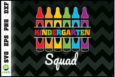 Kindergarten Squad crayon Back to school