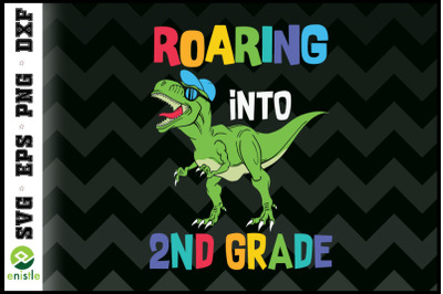 Roaring into 2nd grade Funny T-rex