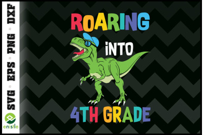 Roaring into 4th grade Funny T-rex