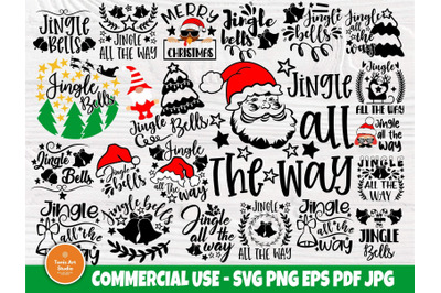 Jingle All the Way SVG Bundle, Christmas Shirt Svg