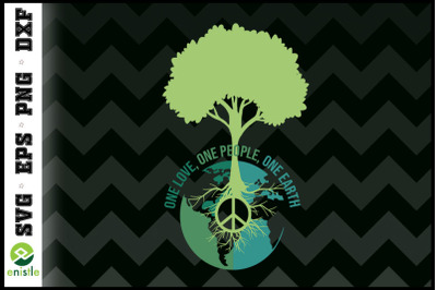 World Peace Sign Tree Earth Day Hippie