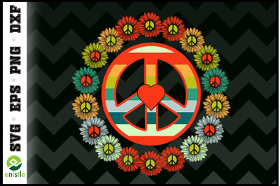 Awesome Flower Power I Peace Sign Hippie