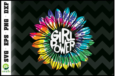 Girl Power Shirt Flower Tie Dye Hippie