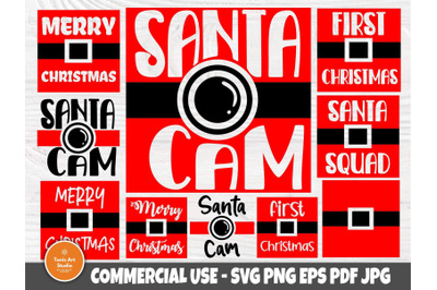 Santa Cam SVG, Christmas Svg Bundle, Svg Cut Files