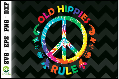 Old Hippies Rule Hippie Vintage Retro