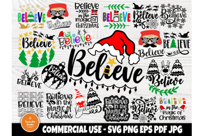 Believe SVG Bundle&2C; Christmas Shirts&2C; Svg Cut File