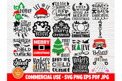 Christmas SVG Bundle&2C; Santa Svg&2C; Believe Svg Files