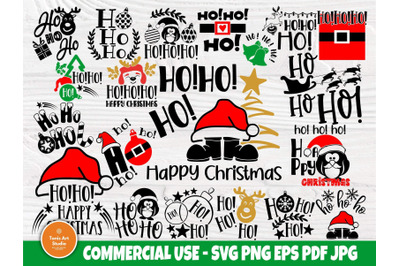 Funny Christmas SVG Bundle, Ho Ho Ho Svg Cut Files