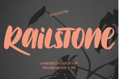 Railstone Handwritten Display Font