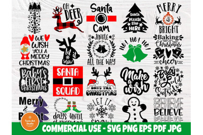 Funny Christmas SVG Bundle, Winter Svg Cut Files