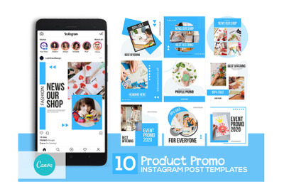 Product Promo Instagram Post Design Template For Canva