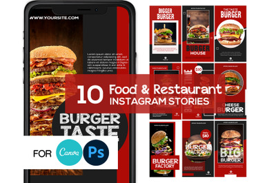 Burger Food Instagram Story Template