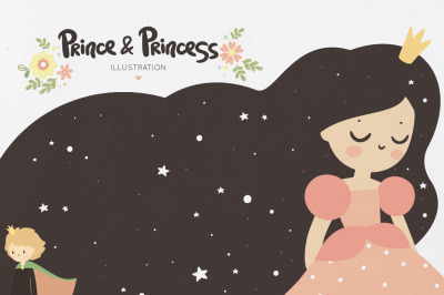 Prince &amp; princess illustration