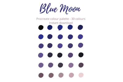 Blue Moon Procreate Colour Palette