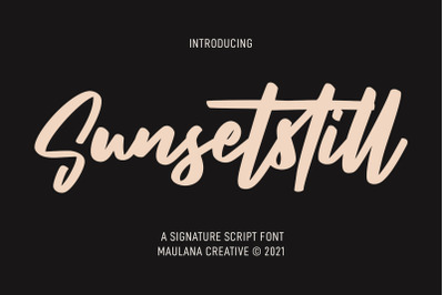 Sunsetstill Signature Script Font