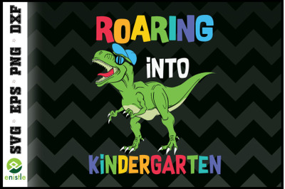 Roaring into kindergarten Funny T-rex