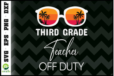 3rd Grade Teacher Off Duty Sunglasses