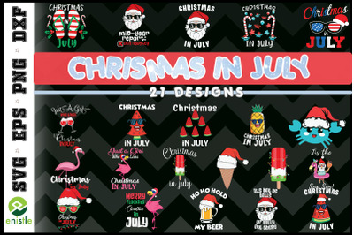 Christmas in July Bundle SVG 21 Graphic