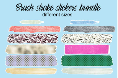 Brush stroke stickers