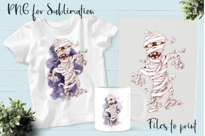 Halloween sublimation. Design for printing.